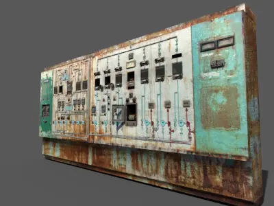 Old Control Panel 3D model buy