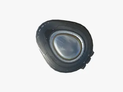 Alien Spaceship UFO C03 Dark Steel - Sci Fi Spacecraft Design Low-poly 3D model