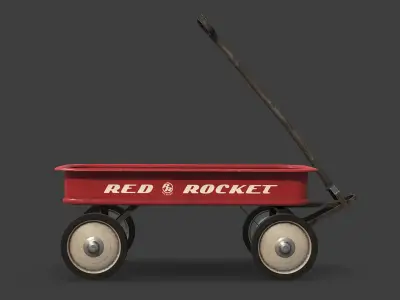 Toy Cart Low-poly 3D model
