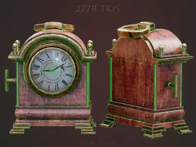 Old Clock Low-poly 3D model buy