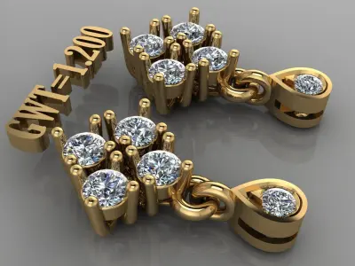 EARING STUDS  3D model 6