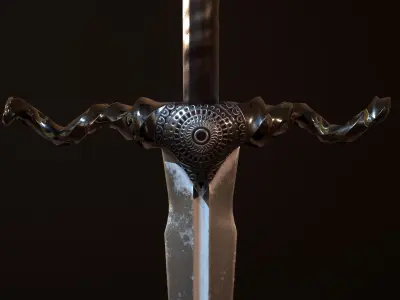 HIE Game Ready Sword D180227 Low-poly 3D model