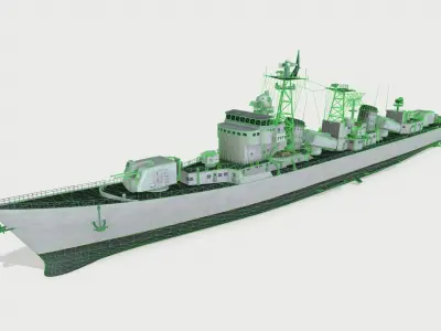 Luda I class Low-poly 3D model