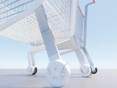 Shopping cart 3D model April 2021 3D model