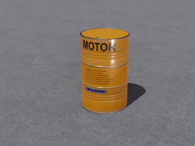 Barrel 3D model oil can Low-poly 3D model