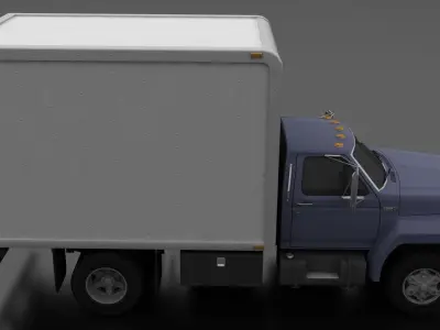 F-Series F-800 Box Truck 1980 Low-poly 3D model