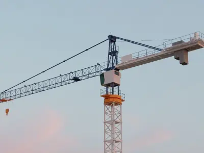 Hammerhead Tower Crane 6 - Construction Crane 3D model
