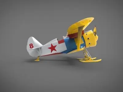 Polikarpov I-153 Aircraft 3D model purchase