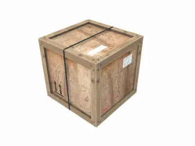 Old Wooden Cargo Crate 12PBR Low-poly 3D model