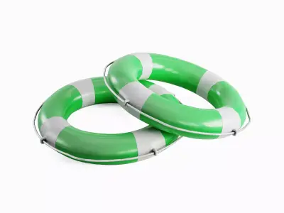 Lifebuoy 04 Low-poly 3D model