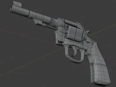 Single Action Revolver Free 3D model