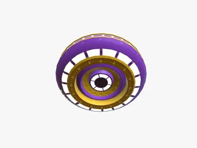 Alien Spaceship UFO A12 Cartoon - Sci Fi Spacecraft Design Low-poly 3D model