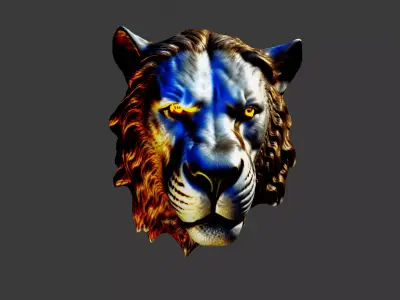 Animal Head Low-poly 3D model 35