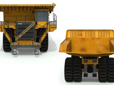 Dump Truck Low-poly 3D model shop