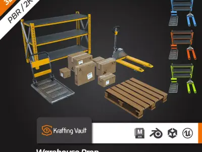 Warehouse Prop Low-poly 3D model purchase