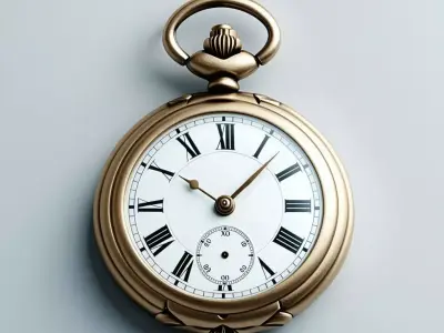 Realistic Antique Pocket Watch 3D Model Low-poly 3D model