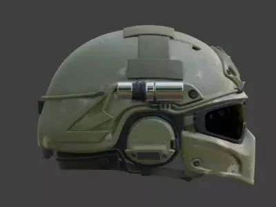 Realistic Tactical Combat Helmet 3D Model 3D model