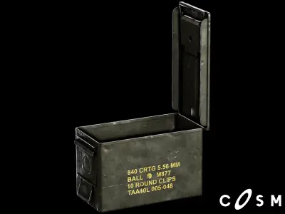 Military Ammo Box Low-poly 3D model