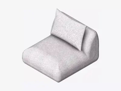 Chair - Sofa - Contemporary - Jack - No Armrest Low-poly 3D model