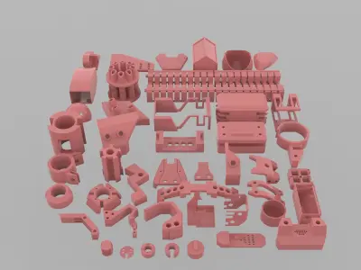 Gundam part kitbash robotic Low-poly 3D model