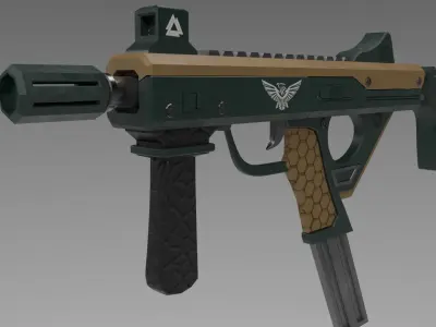 SMG Gun Free low-poly 3D model