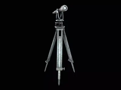 Gyrotheodolite - Telescope  - PBR Textured Low-poly 3D model