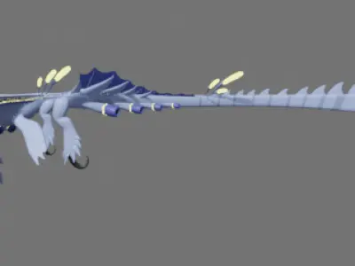 Aquatic dragon 3D model