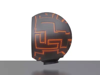 Camera futuristic lamp Free 3D model