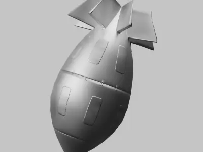 rocket Low-poly 3D model buy