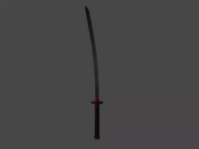 red katana 3D model