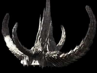  Dragon Asteroid Mountain Kit bash 1  3D model