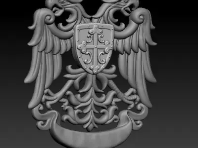 Serbian Eagle Logo Pendant 3D print model