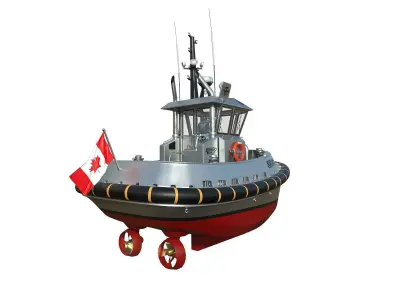 Ultra compact  tugboat  3D model