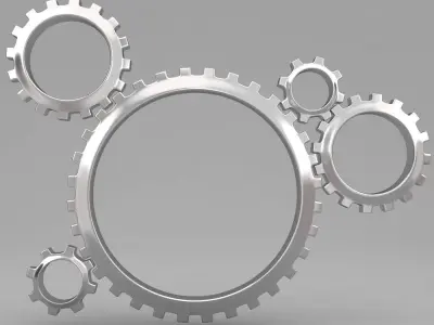 Mechanical gears 3d model  3D model