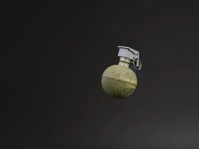 Fragmentation Grenade M24 Free low-poly 3D model