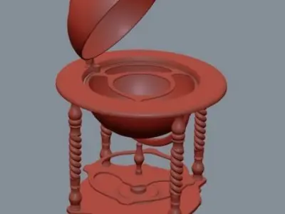 ANTIQUE GLOBE STAND 3D model