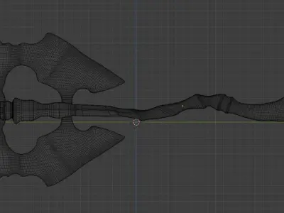 Double-edged axe high poly Free 3D model