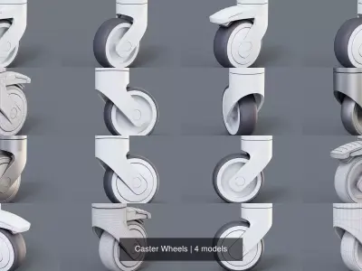 Caster Wheels 3D Model Pack