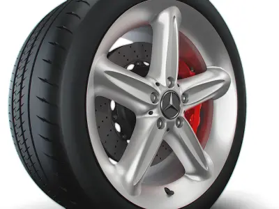 Mercedes Benz 230SL 17d wheel 3D model