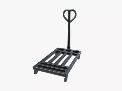 Hand Truck Low-poly 3D model 8