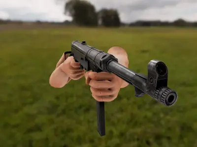 Animated FPS MP40 Pack Low-poly 3D model