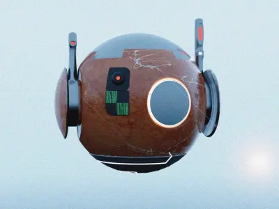 Drones spaceship flying in sky Free 3D model