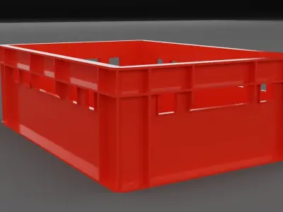Plastic crate 01 Low-poly 3D model
