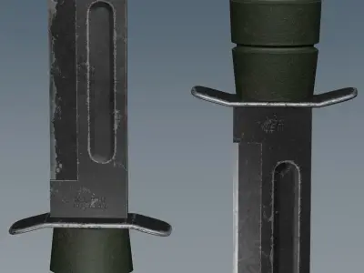 Hunting Knife Free low-poly 3D model get