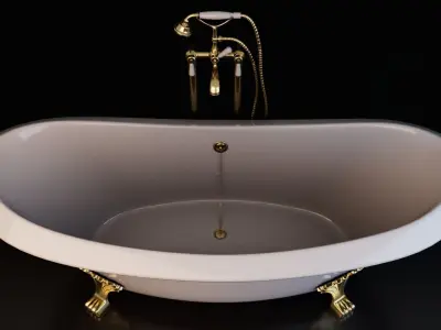Vintage Bath Tub 3D model