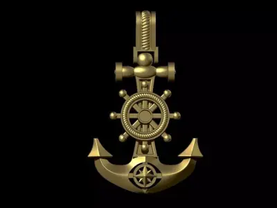Anchor pendant 3D print model