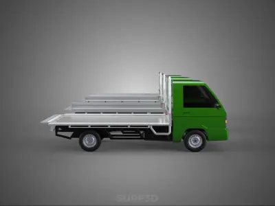 COLLECTION BAKKIE UTE 3 WAY WIDE DECK DROP SIDE BED PICKUP TRUCK 3D model