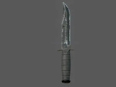 Military K-Bar Knife Army Knives Low-poly 3D model