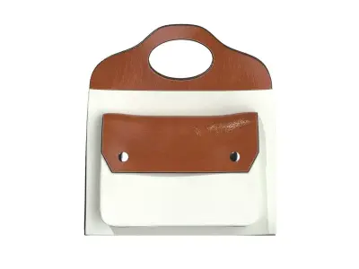 Brown Leather Tote Bag 3D model purchase