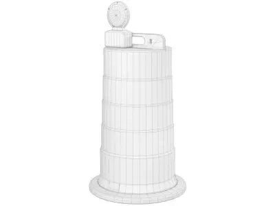 Barrel Barricade 1 Low-poly 3D model